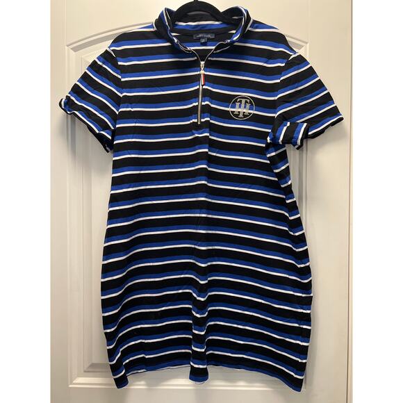 Tommy Hilfiger Women’s Short Sleeve Striped Sheath Polo Dress Size 1X Blue White - Picture 3 of 7